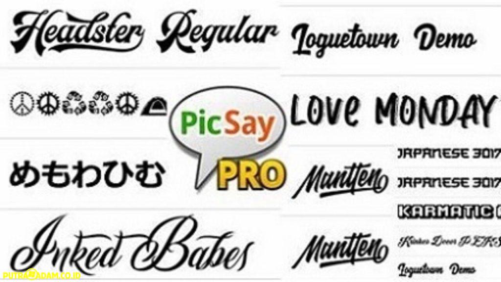 Kumpulan Font Keren Picsay Pro dan PicsArt