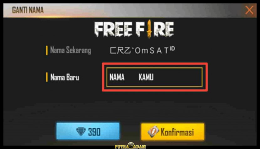 Cara membuat nama FF yang keren